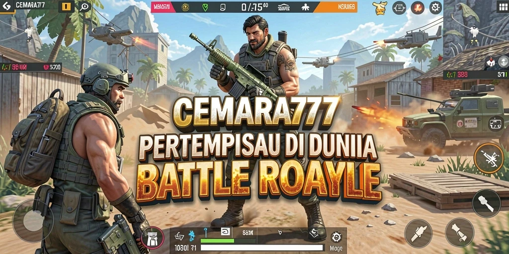 Tampilan gameplay Battle Royale yang mendebarkan di CEMARA777.