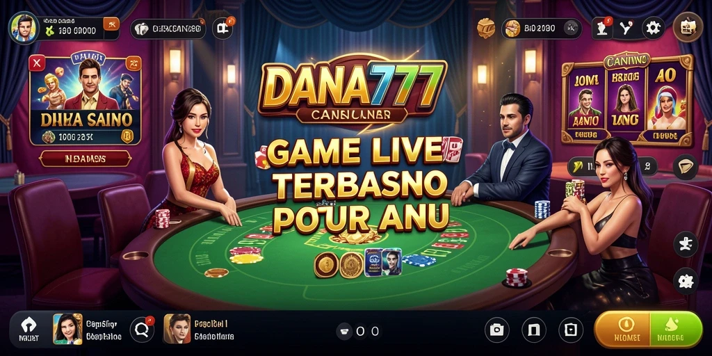 Tampilan permainan Live Casino yang menarik dari DANA777.