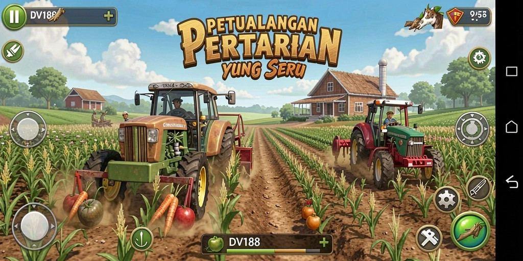 Tampilan gameplay DV188 yang menarik dalam bertani.