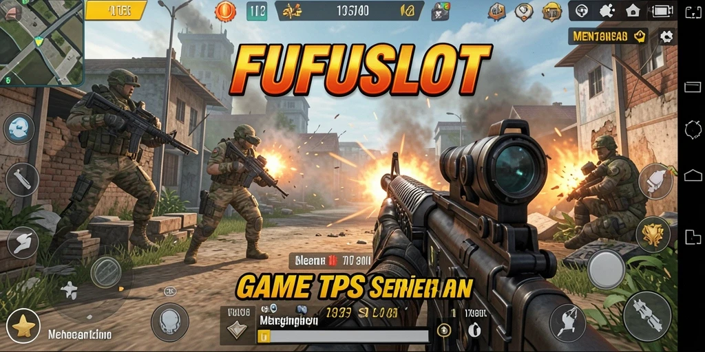 Tampilan menarik dari gameplay FUFUSLOT yang penuh aksi TPS.