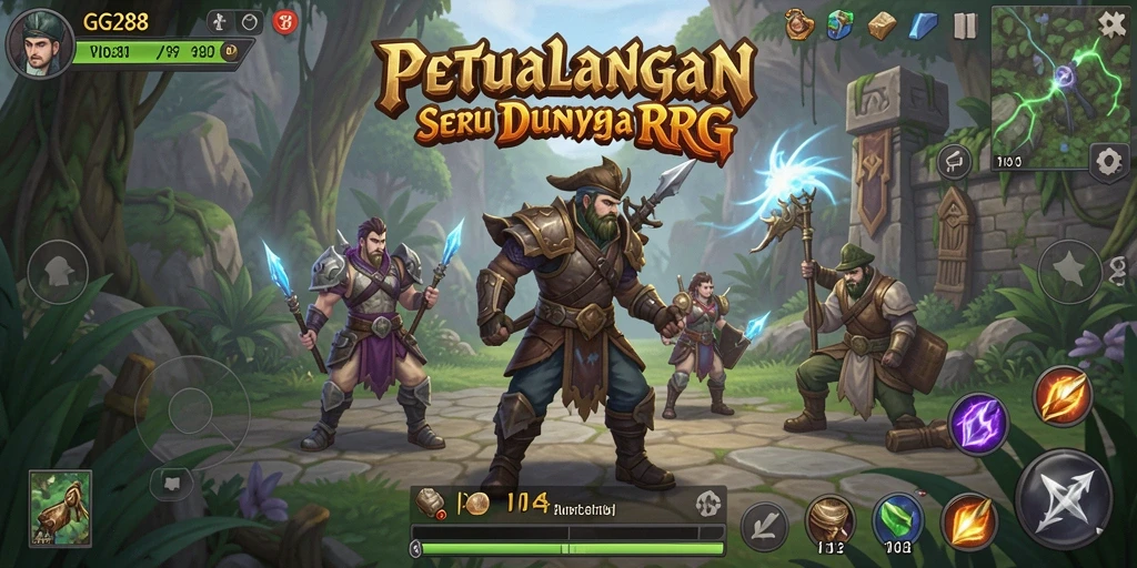 Tampilan gameplay GG288 yang menarik dengan karakter dan petualangan seru.