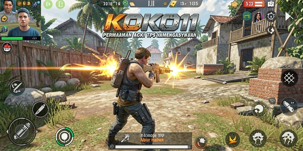 Tampilan gameplay seru di KOKO11 dengan aksi pertarungan mendebarkan.