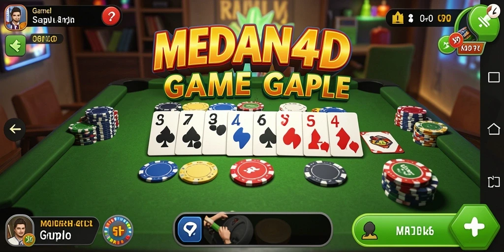 Tampilan gameplay seru di MEDAN4D dengan teman-teman.