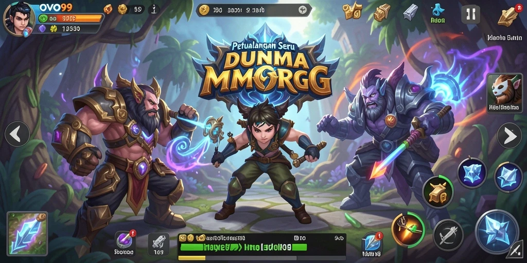 Tampilan gameplay OVO99 dengan aksi seru di dunia MMORPG.