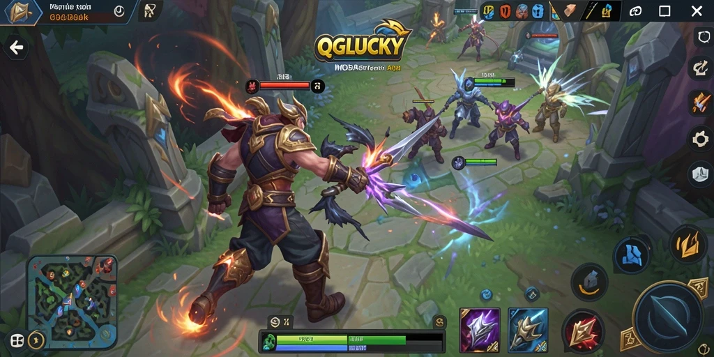 Tampilan gameplay QGLUCKY yang penuh aksi dan strategi.