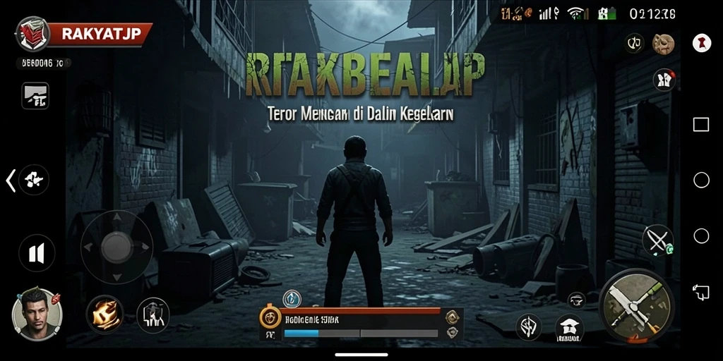 Screenshot menampilkan suasana mencekam dalam game RAKYATJP.