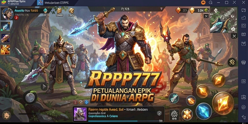 Tampilan gameplay mendebarkan dalam RPRP777 dengan aksi ARPG yang seru.