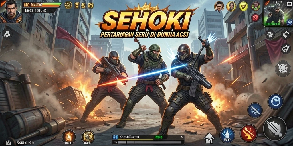 Screenshot SEHOKI menampilkan aksi pertempuran yang mendebarkan dan karakter yang kuat.
