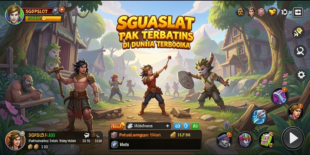 Tangkapan layar SGPSLOT menampilkan aksi petualangan di dunia terbuka.