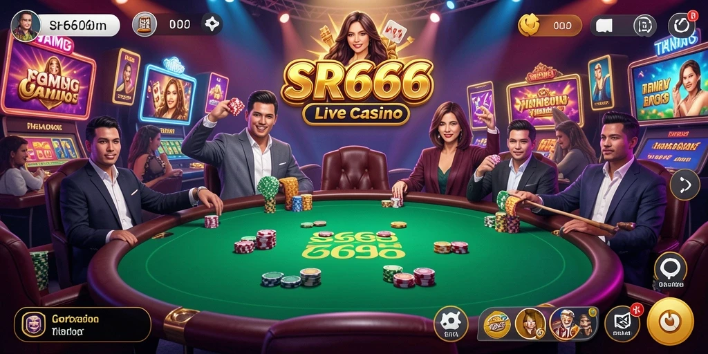 Tampilan menarik dari gameplay Live Casino di SR6666.