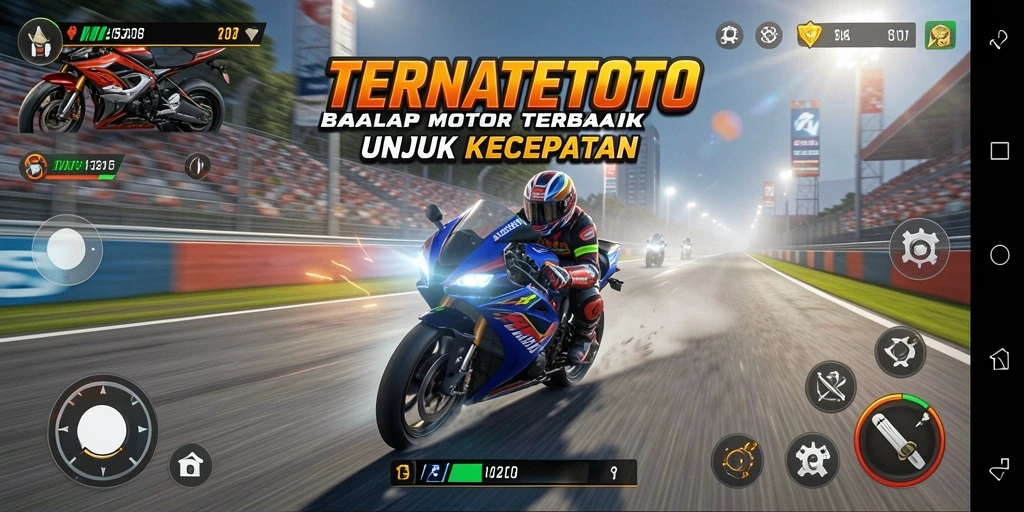 Tampilan menarik dari gameplay balap motor di TERNATETOTO.