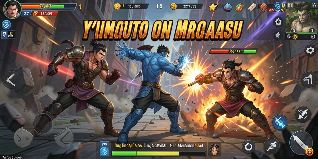 Screenshot gameplay YUMETOTO yang menunjukkan aksi pertarungan seru.