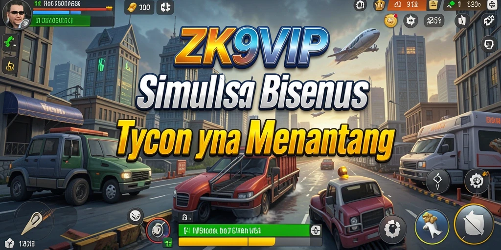 Tampilan gameplay ZK9VIP menunjukkan simulasi bisnis yang realistis.